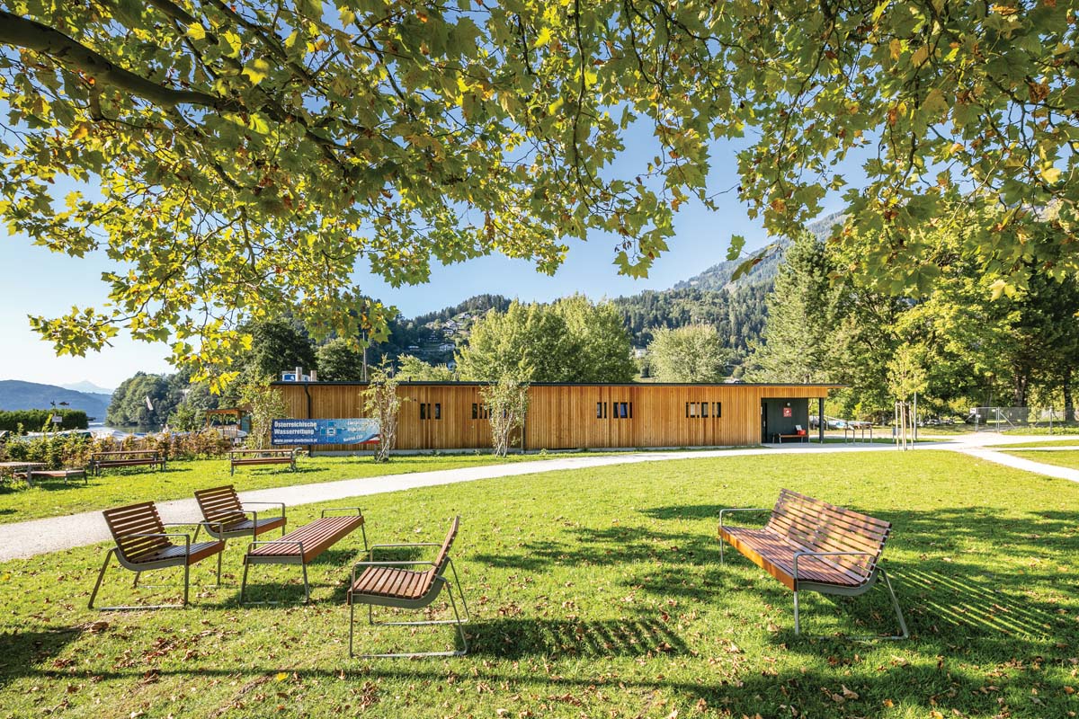 preva urbana, LPU, park bench, design: David Karasek, Radek Hegmon, mmcite10, Austria, Dobriach, Döbriach